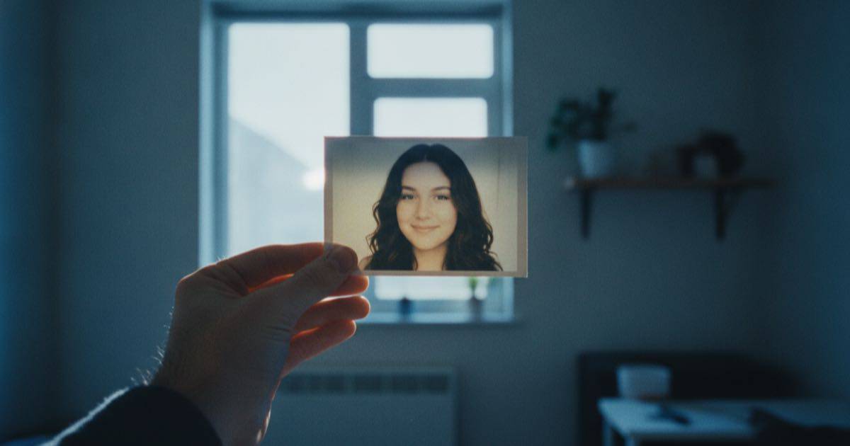 Una mano sosteniendo un retrato impreso hacia una ventana brillante para que la luz atraviese el papel